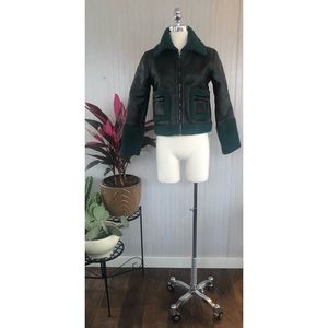 UO Faux Leather and Sherpa Jacket